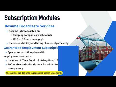  One Stop Maritime Services for Seafarers & Ship Owners  UB Sea & Shore Services